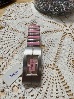 Milano Pink Dial & Expansion Band Stainless Steel Quartz Watch